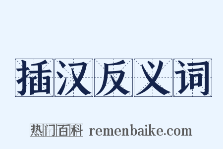 插汉反义词是什么意思的图片